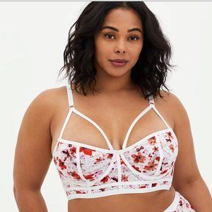 NWT White Floral Lace Underwire Bralette